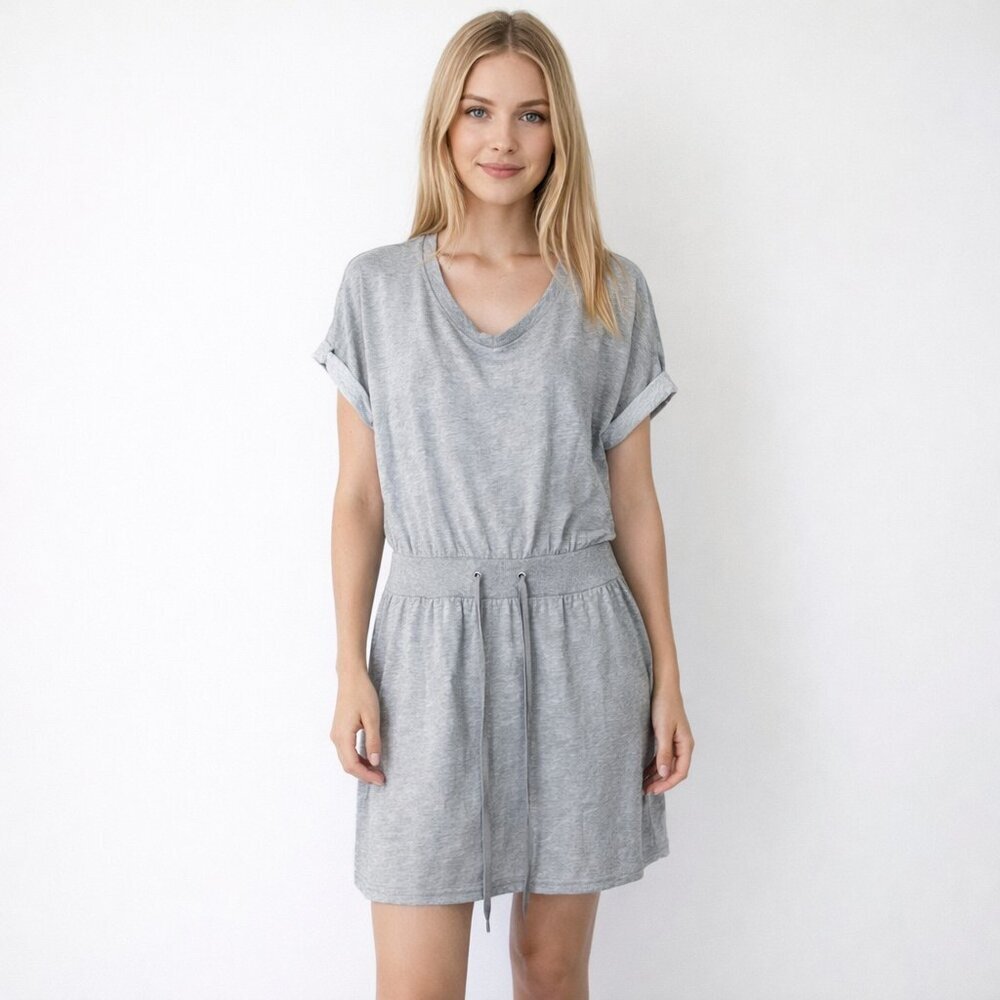 2/$30 Banana Republic T Shirt Dress Short Sleeve Sweatshirt Small Gray #A1685
